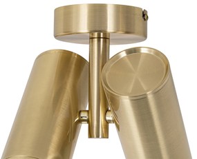 Design Spot / Opbouwspot / Plafondspot goud verstelbaar 2-lichts - Scopio Honey Design GU10 rond Binnenverlichting Lamp