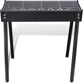 vidaXL Houtskoolbarbecue staand vierkant 75x28 cm