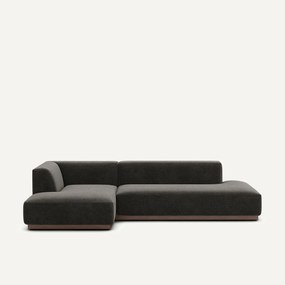 Linker hoekbank XL chenille fluweel, Jacopo