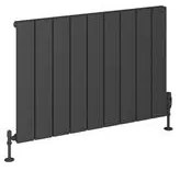 Eastbrook Rosano horizontale aluminium radiator 60x85cm Antraciet 999 watt