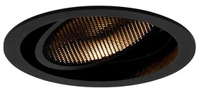 Moderne inbouwspot zwart verstelbaar - Coop 111 Honey