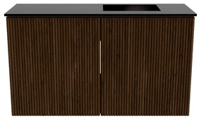 Mondiaz Joya 70cm toiletmeubel walnut met wastafel faye rechts 1 kraangat urban