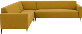 Goossens  Key West geel, stof, 3-zits, modern design