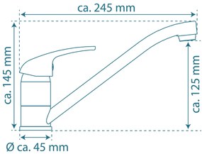 Schutte ATHOS PLUS ééngreepsmengkraan keuken, chroom