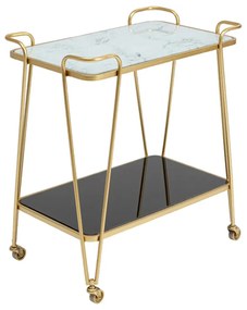 Kare Design West Coast Gouden Serveertrolley - 60 X 37cm.