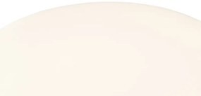 Smart moderne buiten vloerlamp zwart kap wit  incl. Wifi A60 - Virginia