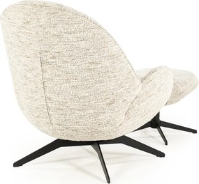 Draaibare Fauteuil Met Voetenbank Beige