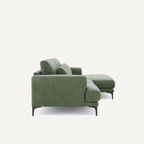 XL hoekbank rechts in fluweel, MARSILE