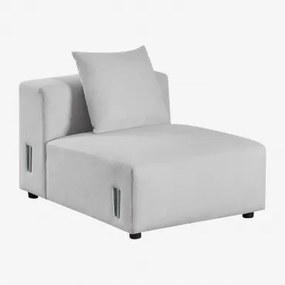 Middenmodule 85x113 Cm Met Kussen Voor Modulaire Bank Bruna Stof Gris Glacial - Sklum