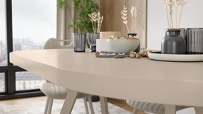 Mazzoni EXPANSO Kasjmier / kasjmier poten - OVALE UITSCHUIFTAFEL 160-360 cm VOOR 16-18 PERSONEN