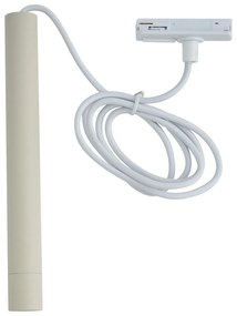Moderne hanglamp beige met wit voor railsysteem 1-fase - Iconic Frini