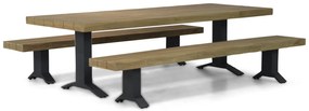 Picknick Set 6 personen 260 cm Teak Old teak greywash Santika Furniture Santika Superior