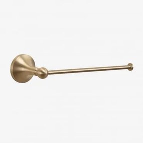 Wandhanddoekhouder Met Stang ↔︎25 Cm Voor Badkamer In Roestvrij Staal Alejandra Geborsteld Goud - Sklum