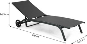 Domani Furniture Bellorio Ligbed Verstelbaar Aluminium Grijs