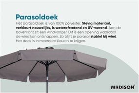 Madison stokparasol Flores luxe Taupe 300 cm.