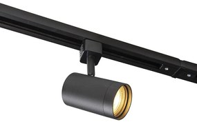 Modern railsysteem met 14 Spot / Opbouwspot / Plafondspots zwart 1-fase - Iconic Jeana Modern GU10 Binnenverlichting Lamp