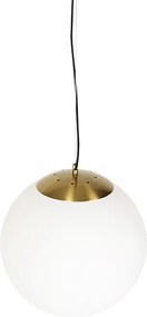 Smart Scandinavische hanglamp goud met opaal glas 40cm incl. Wifi A60 - Ball 40