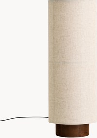 Handgemaakte linnen tafellamp Hashira, dimbaar