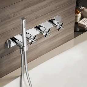 Hotbath Chap inbouw bad/douche thermostaat met handdouche chroom