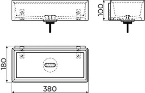 Clou New Flush 3.1 fontein solid surface 38cm wit mat