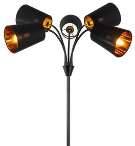 Moderne vloerlamp zwart 5-lichts - Carmen Modern E14 Binnenverlichting Lamp