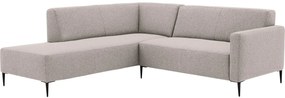 Goossens Zitmeubel Key West bruin, stof, 2-zits, modern design met ligelement links