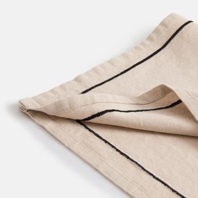 Set van 4 placemats gewassen linnen/katoen Métis Bourdon