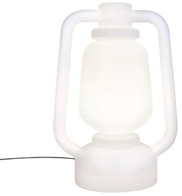 Buitenlamp Vloerlamp wit 110 cm IP44- Storm Extra Large Design, Modern E27 IP44 Buitenverlichting rond