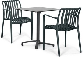Tuinset 2 personen 707 cm Kunststof Grijs Domani Furniture Alba/Marano