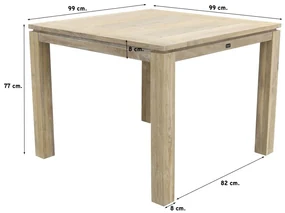 Sophie tuinstoel French Green/Rome grey 100 cm. - tuinset 5-delig