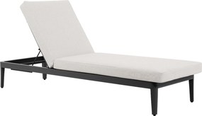 Lifestyle Garden Furniture Mateo Ligbed Met Kussen Antraciet/soft Grey Aluminium Grijs
