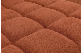 Goossens Excellent Bank Kubus - 40 X 40 Cm Stiksel oranje, stof, 1,5-zits, modern design met chaise longue links