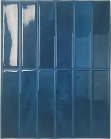 Tegelsticker Blauw Langwerpig - 29 cm x 22.9 cm x 0.11 cm | 0.07 kg | Paneli zelfklevende steenstrips