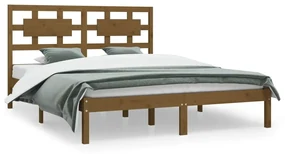 vidaXL Bedframe massief grenenhout honingbruin 200x200 cm