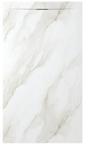 Zenon Essenza Minimal douchevloer - 120x90cm - antislip - antibacterieel - mineraalmarmer - rechthoek - Marble gold (wit) 400000000000044794