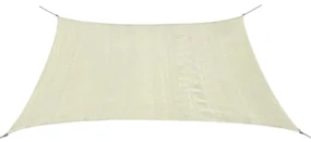 vidaXL Zonnescherm HDPE vierkant 2x2 m crème