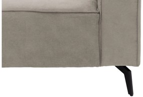 Goossens Hoekbank Hercules grijs, microvezel, 2,5-zits, modern design met chaise longue links