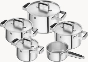 Kookpottenset Pure van edelstaal, 5-delig