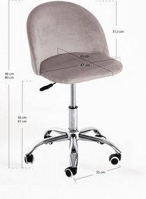 Vint fluwelen bureaustoel