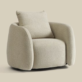 Ronde Fauteuil Beige Stof