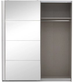 Goossens Basic Kledingkast Miami, 226 cm breed, 210 cm hoog, 1x spiegeldeur re en 1x schuifdeur li