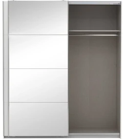 Goossens Basic Kledingkast Miami, 226 cm breed, 210 cm hoog, 1x spiegeldeur re en 1x schuifdeur li