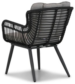 Tuinset 4 personen 180 cm Wicker/Aluminium/Aluminium/wicker Zwart Coco Azzano/Bristol