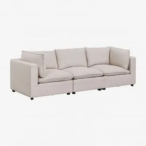 3-delige Modulaire Bank Daniela Stof Crème Beige - Sklum