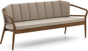 Loungebank Tuin Bellagio | Teakhout | 3 personen | Tuinbank Natural Teak | 188cm | Incl. kussens | Kees Smit Tuinmeubelen