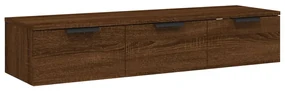 vidaXL Wandkast 102x30x20 cm bewerkt hout bruineikenkleurig
