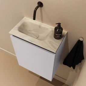 Mondiaz Ture DLux toiletmeubel 40cm cale met wastafel ostra links zonder kraangat