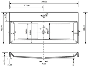 Fontana Milo badmeubel 100cm ribbelfront mat zwart met zwarte wastafel 1 kraangat