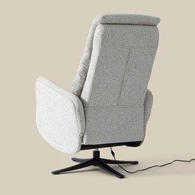 Elektrisch Verstelbare Stoel Lichtgrijze Stof