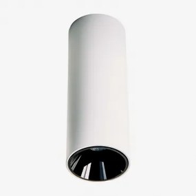 Opbouw Led Plafondlamp Rond Ø5,7 Cm Voor Buiten In Aluminium Luisiana Wit – Zwart & Wit Koud 4000k & 8 W & 38º - Sklum